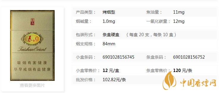 泰山東方硬盒多少錢一盒價格？泰山東方香煙價格表圖2020