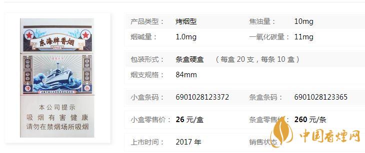 黃山東海牌香煙價格多少錢？黃山東海牌價格及圖片
