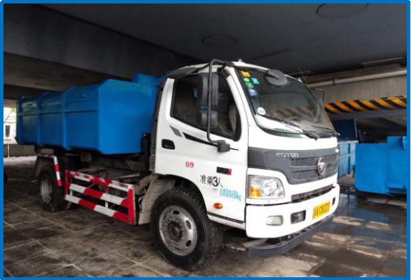 鉤臂換箱式垃圾車